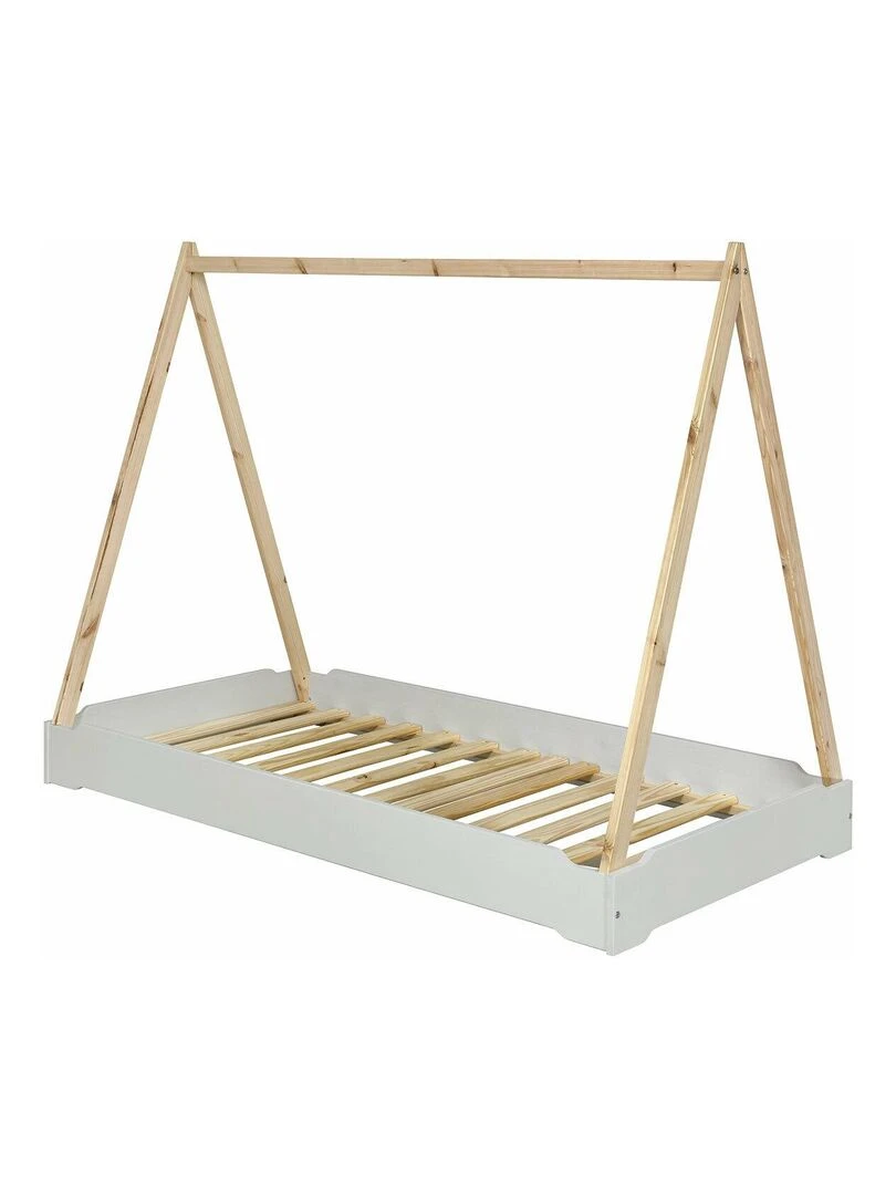 Lit empilable cabane avec matelas Jelly AKITEN RETAIL Gris