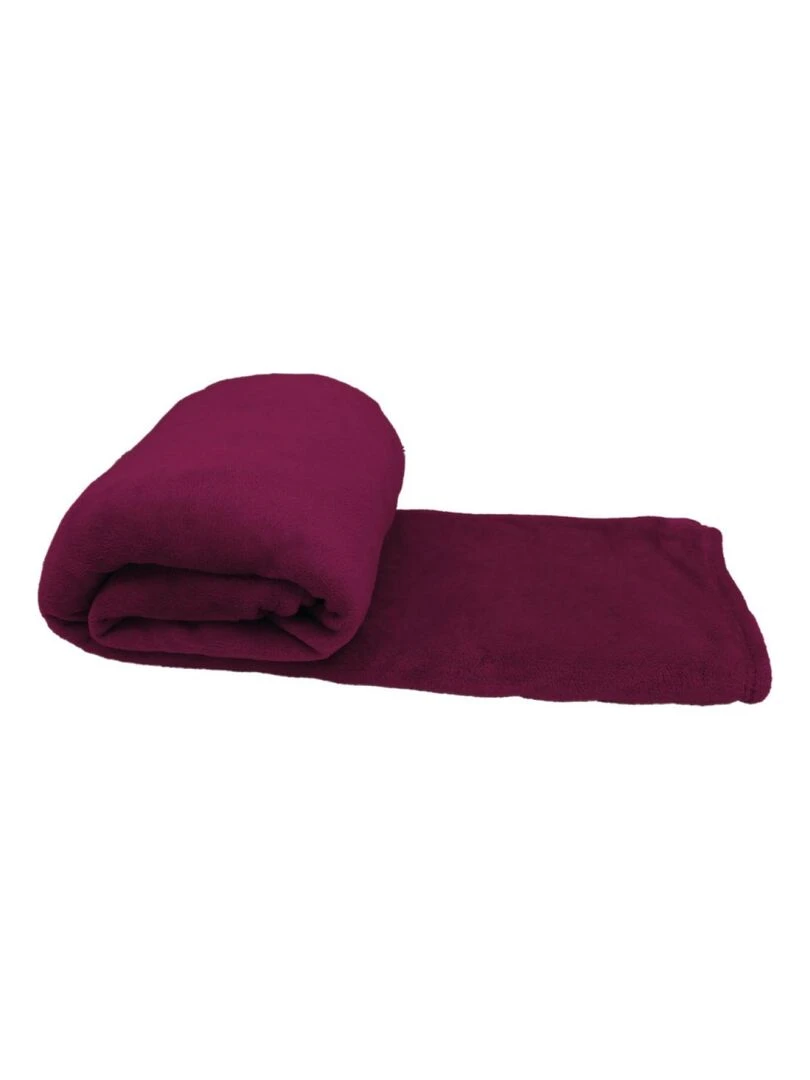Couverture plaid polaire en flanelle ultra doux 220 x 240 cm Vivezen Violet