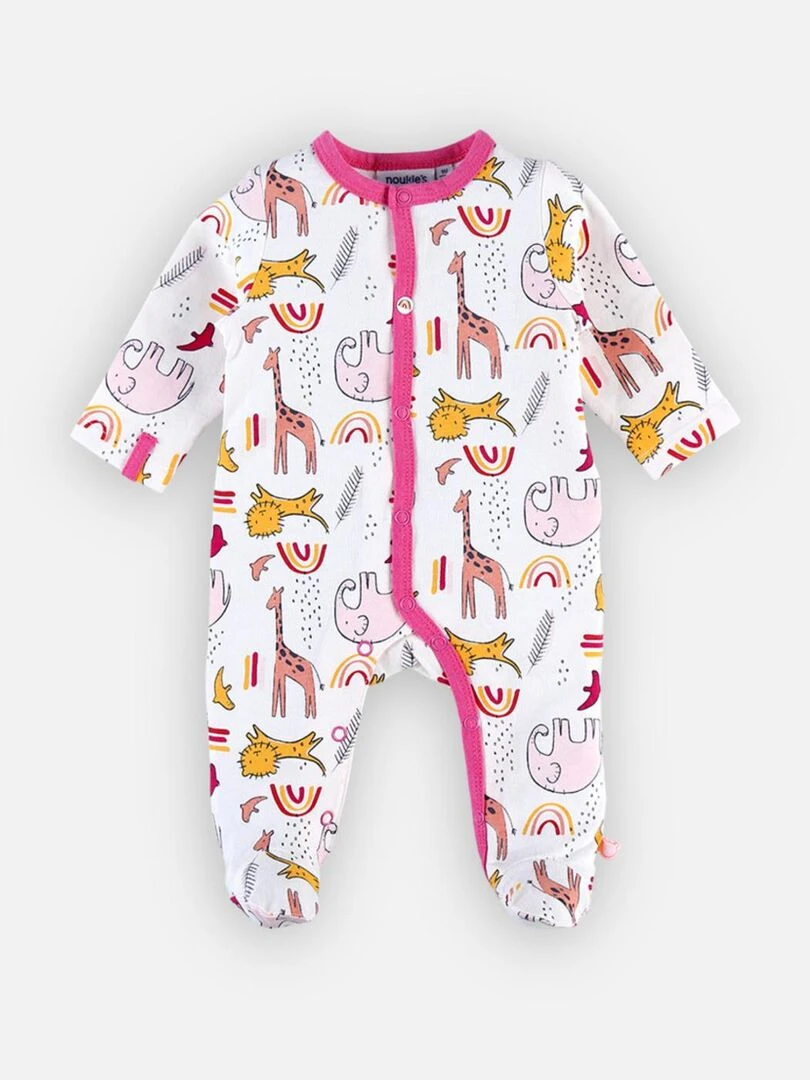 Pyjama dors bien à imprimés en jersey  clair   Noukie's   Rose