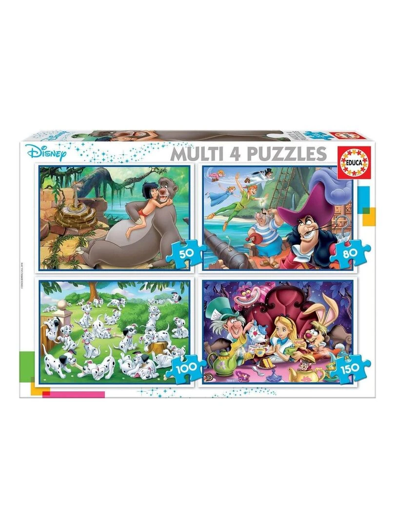 Puzzle de 50 à 150 pièces : 4 puzzles : Classiques Disney N/A