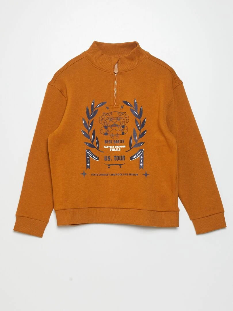 Sweat à col camionneur   So Easy   Marron