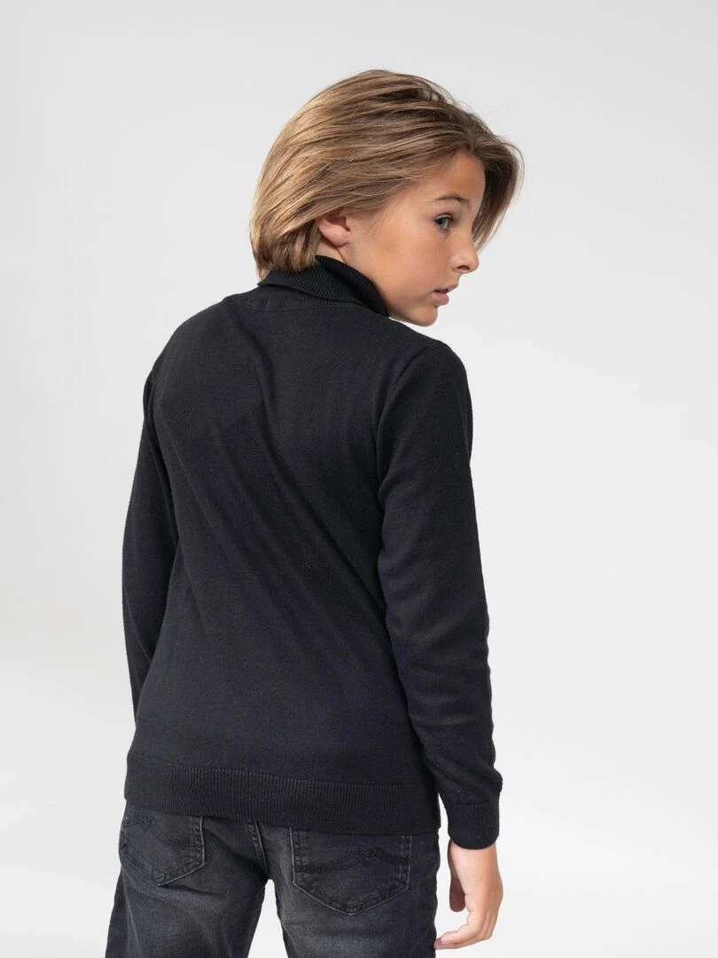 Pull col roulé coton bio 'Deeluxe'   Noir