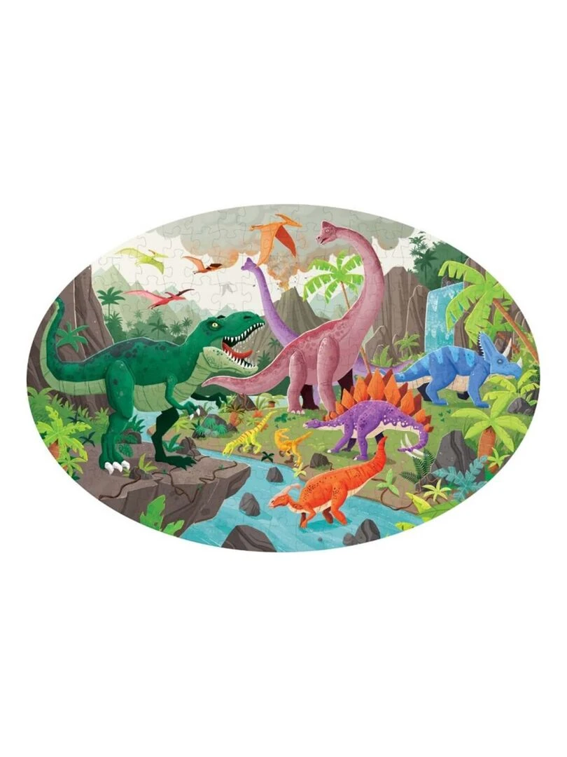 Puzzle & Livre Voyagez découvrez explorez Les dinosaures N/A