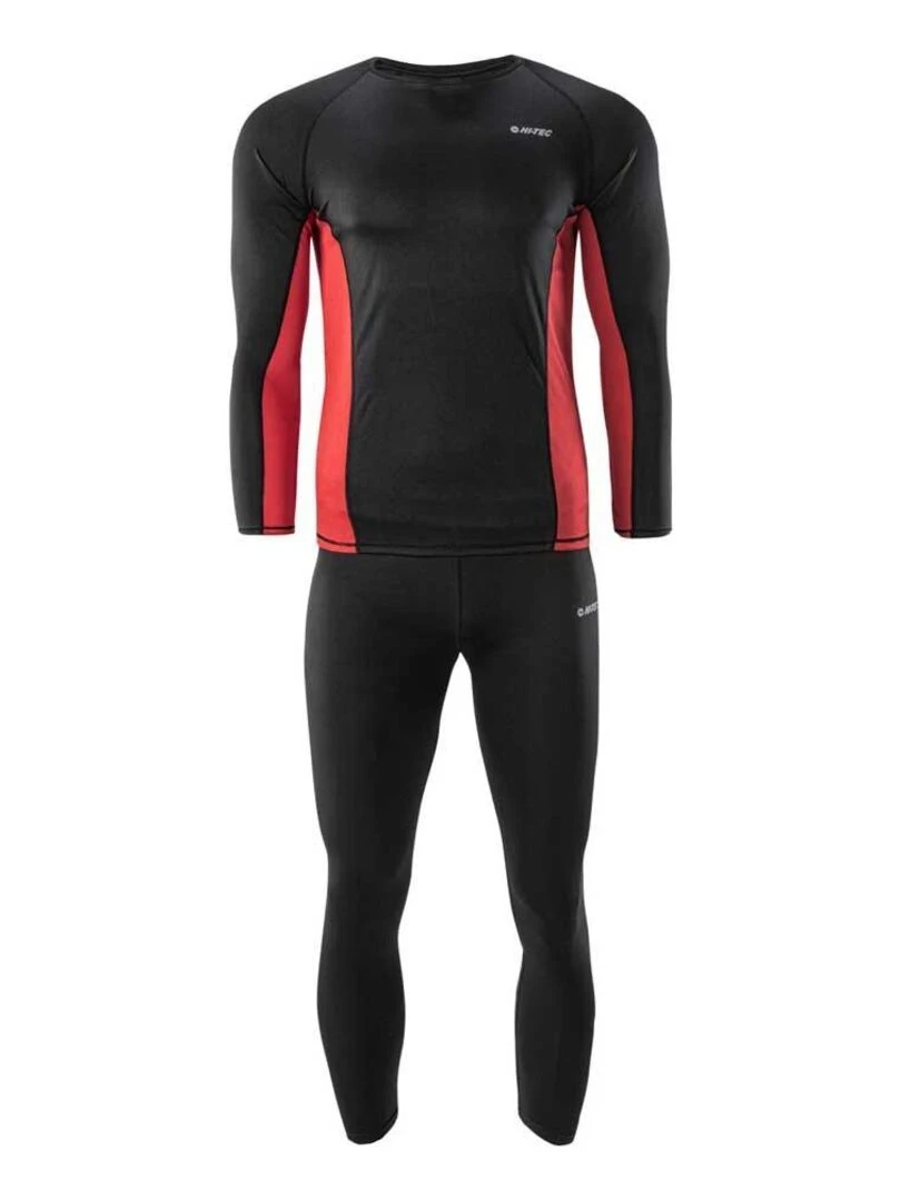 Hi Tec Ensemble Sous vêtements thermiques KAMO Noir Rouge