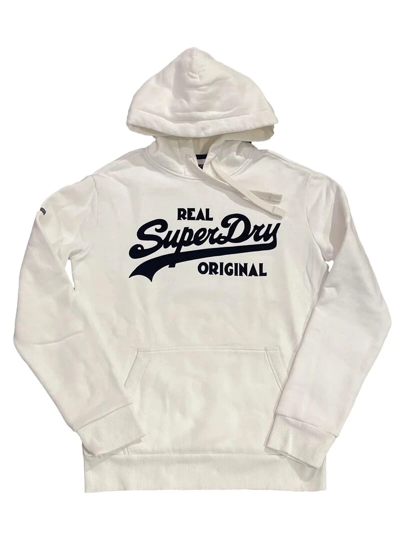 Sweat SuperDry Vintage Logo Soda Pop Hood Blanc
