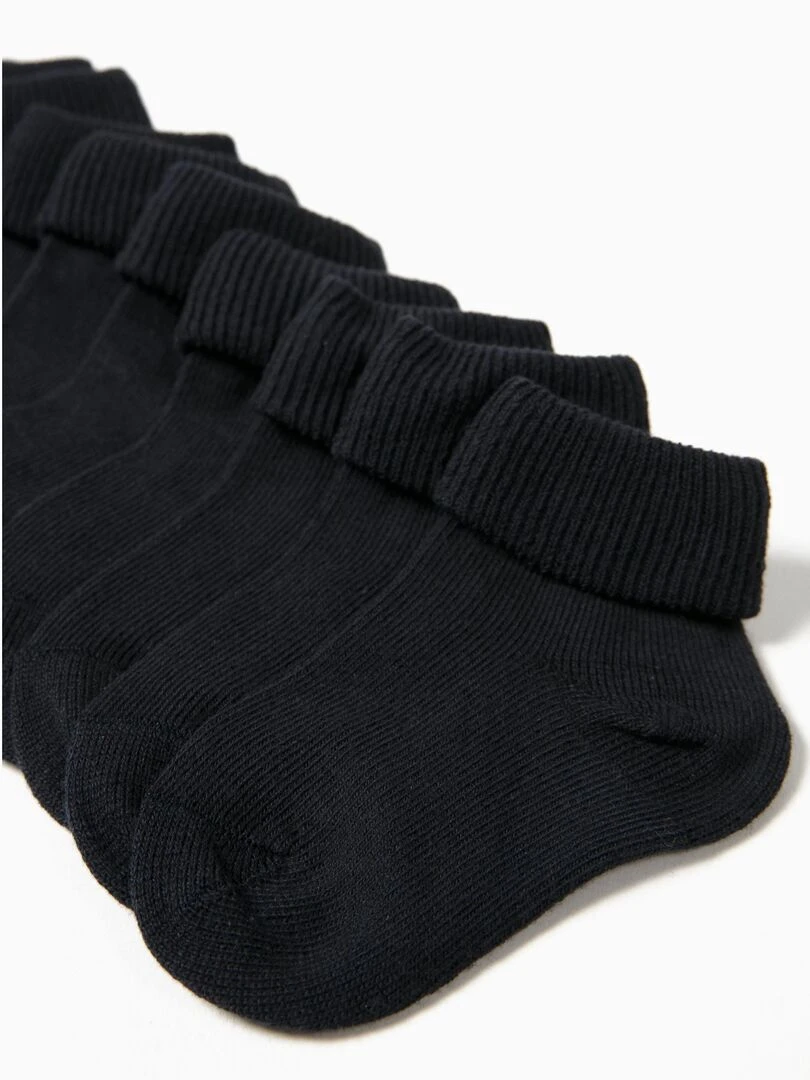 5 Pack Pairs of Socks with Turndown for Baby   ESSENTIALS LINE   Bleu foncé