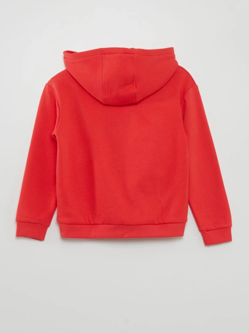 Sweat zippé à capuche   Rouge