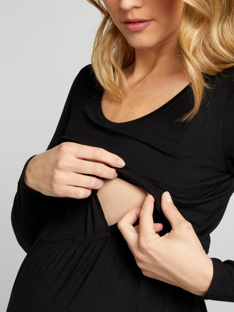 T shirt de grossesse et d'allaitement noir