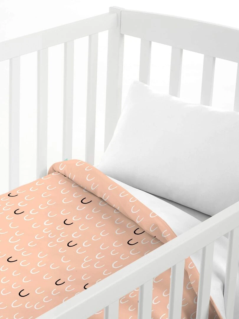 Parure housse de couette 2 pièces Smile "Happyfriday" Blanc