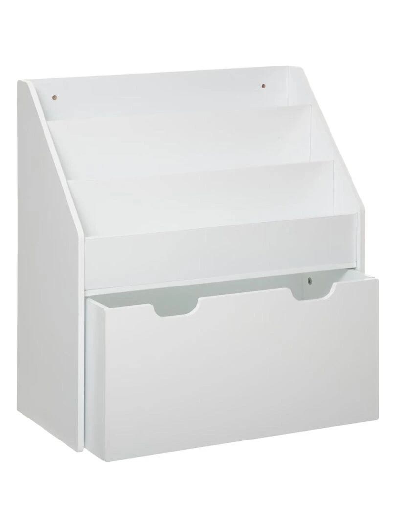 Bibliothèque Montessori enfant avec rangement Blanc