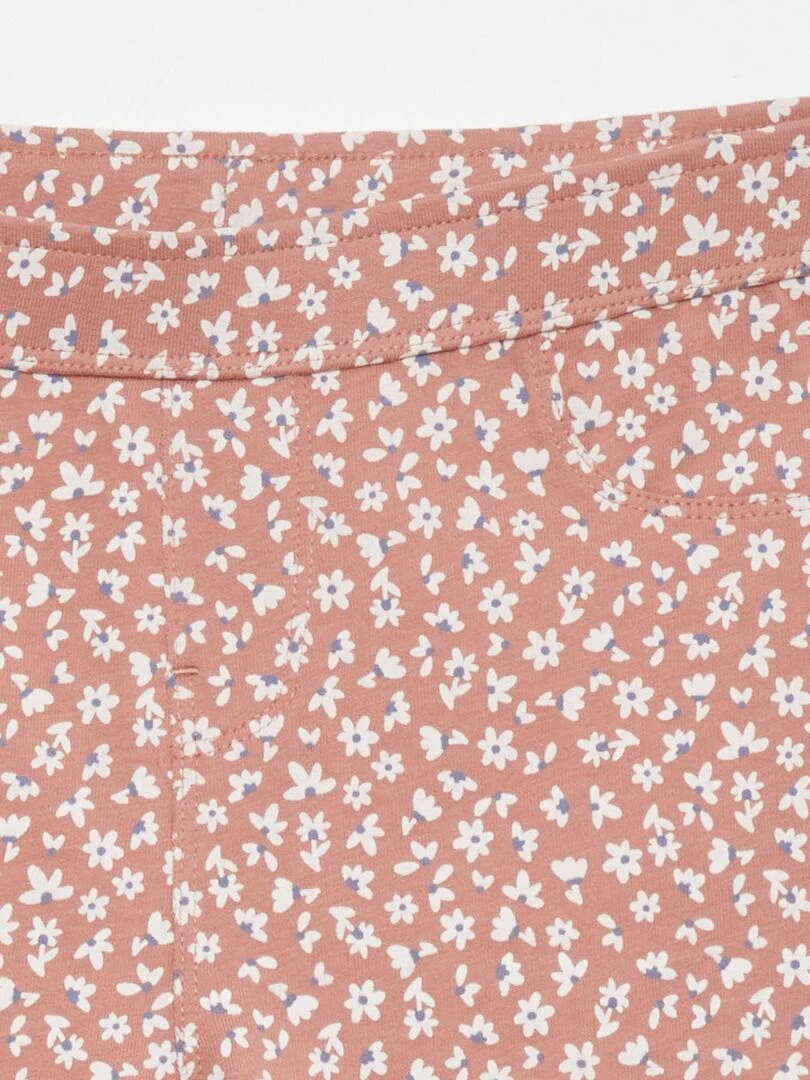 Jegging en maille imprimée Rose
