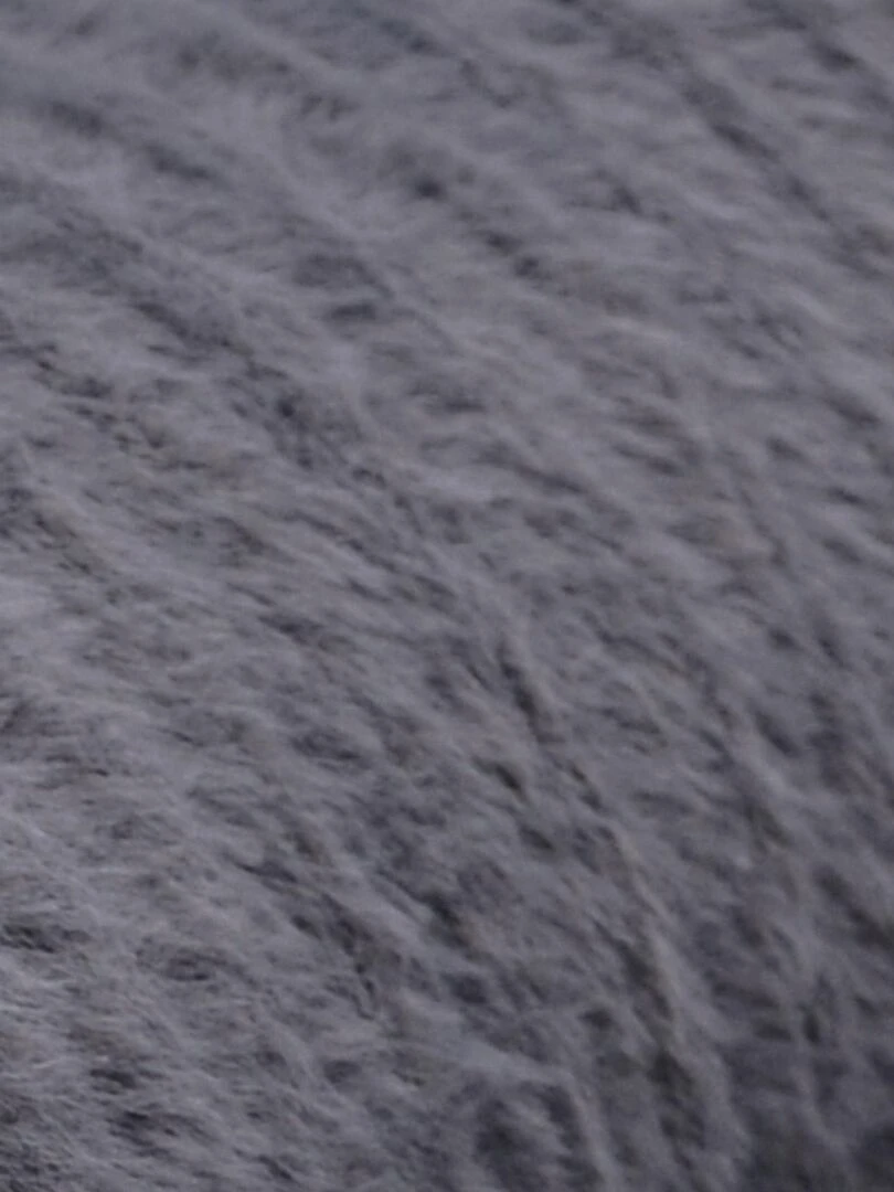Plaid en maille Effet côtelé Gris foncé