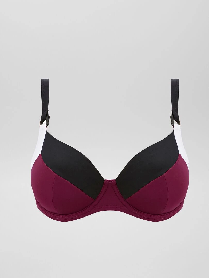 Haut de maillot de bain à armatures   Violet