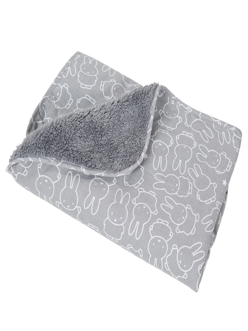 ROBA Couverture de Bébé "miffy®" 80 x 80 cm Gris / Blanc Gris