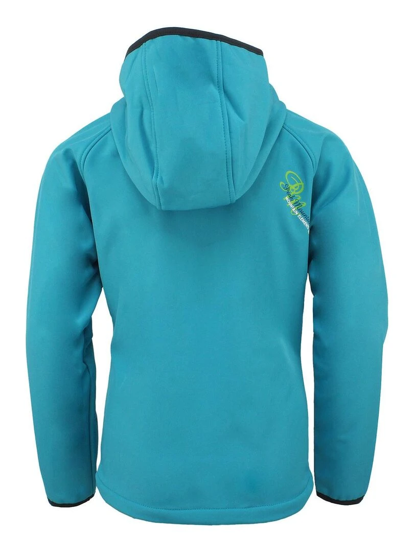 Blouson softshell fille GANSO PEAK MOUNTAIN Bleu turquoise