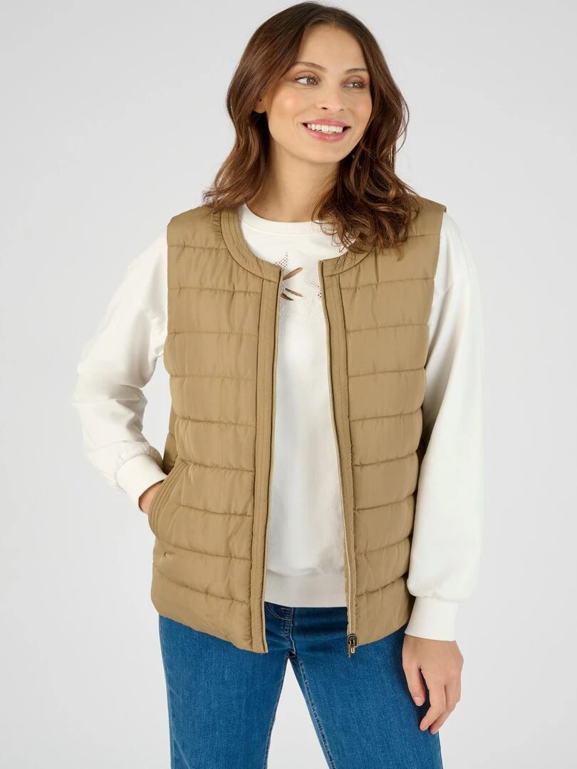 Parka 3 en 1  gilet amovible doublé Thermolactyl   Damart   Camel