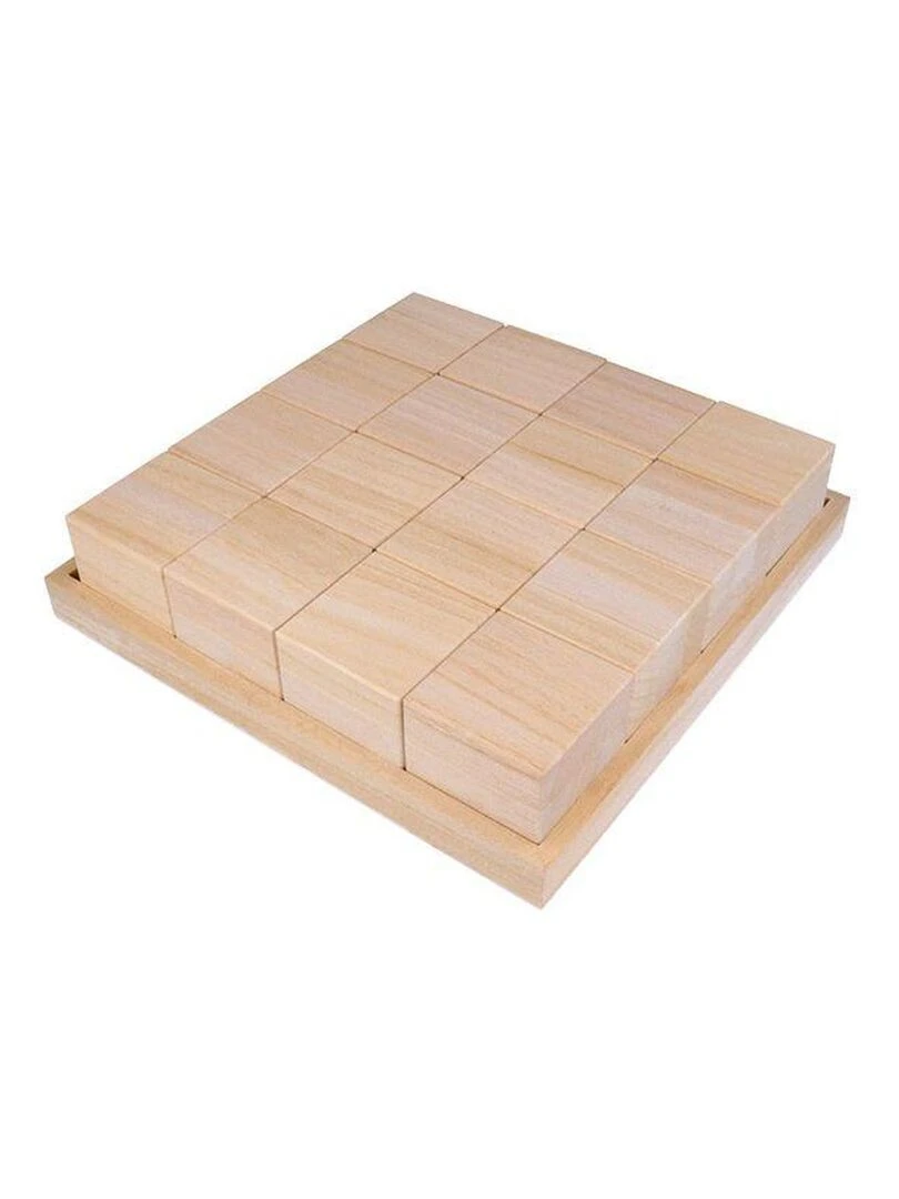 2 plateaux et 32 cubes en bois 26 5 x 26 5 x 6 5 cm N/A