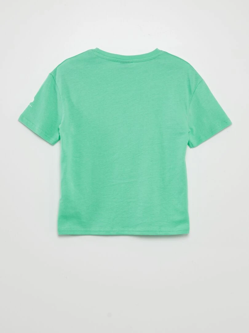 T shirt large en coton   Paris 2024   Vert