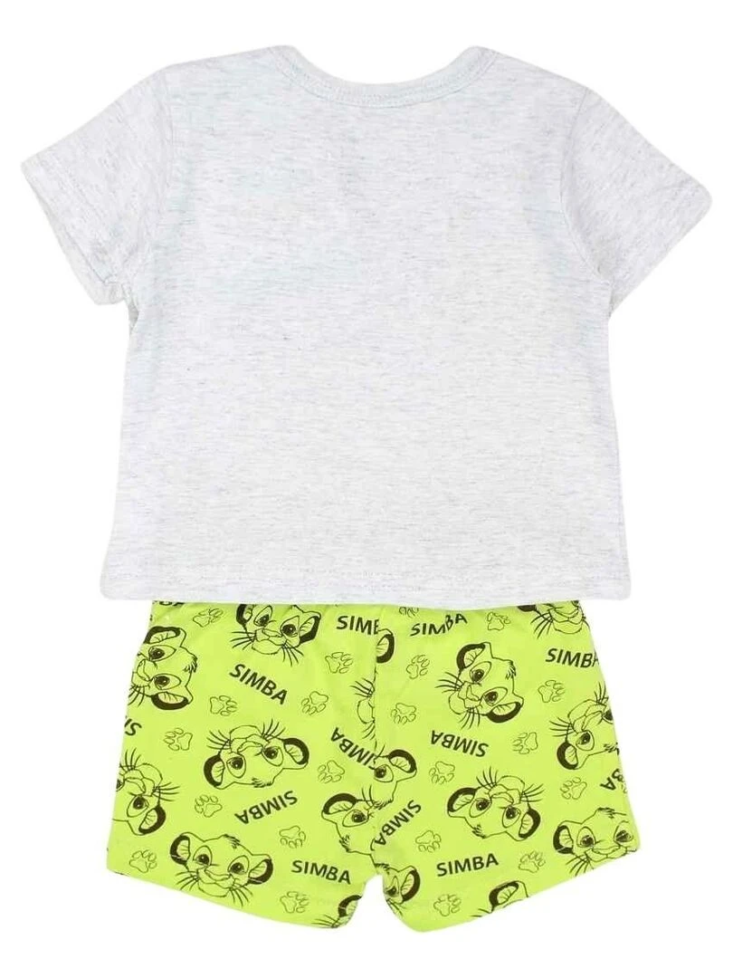 Disney Ensemble T shirt short bébé garçon Imprimé Le Roi Lion Vert