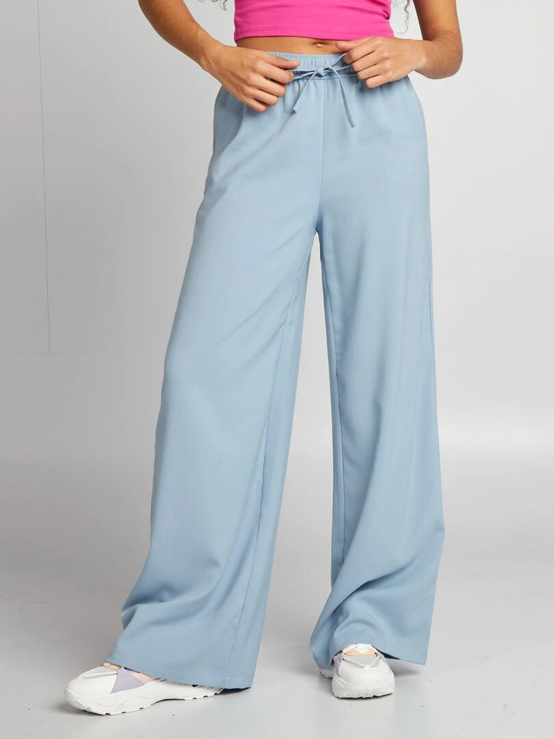 Pantalon large city Bleu