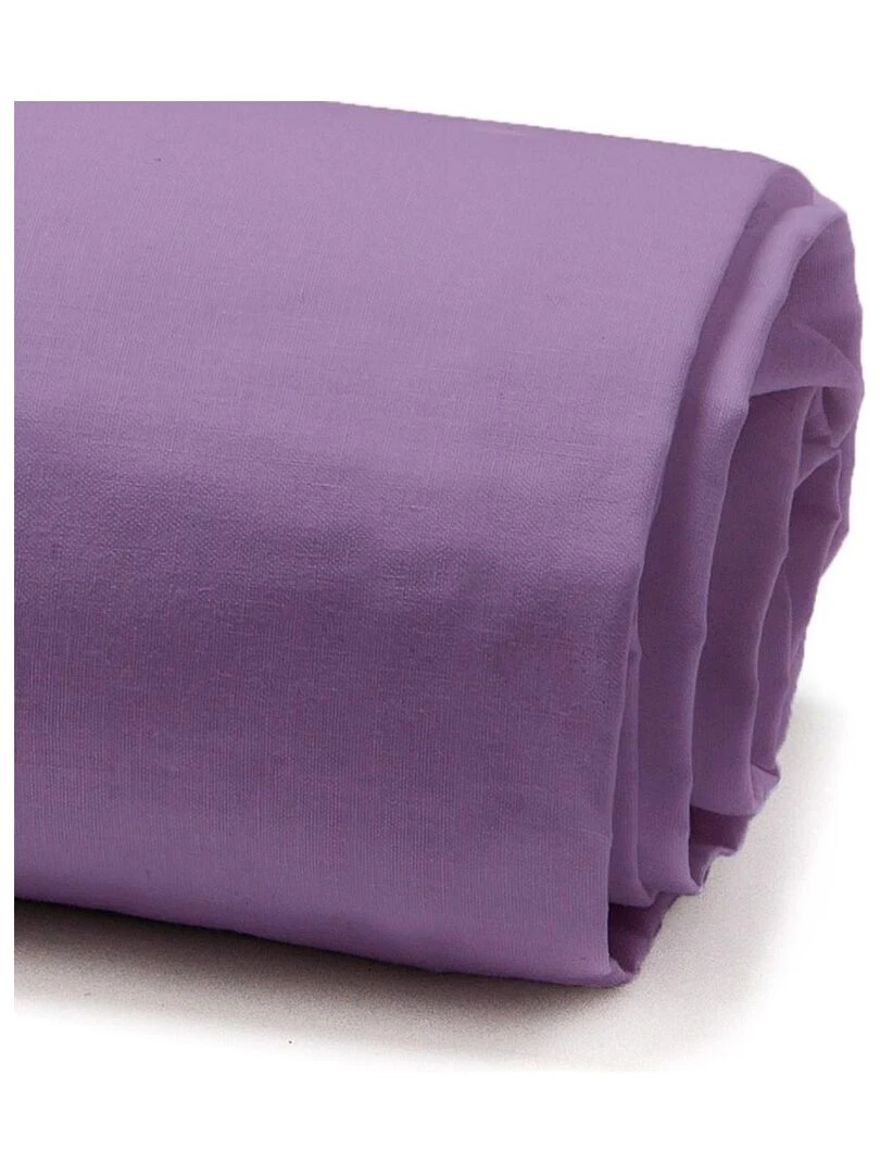 Drap Housse 2 personnes uni '57FILS' 'TODAY' Violet
