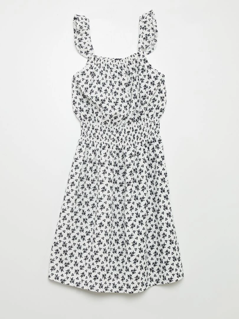 Robe légère imprimée Noir/blanc
