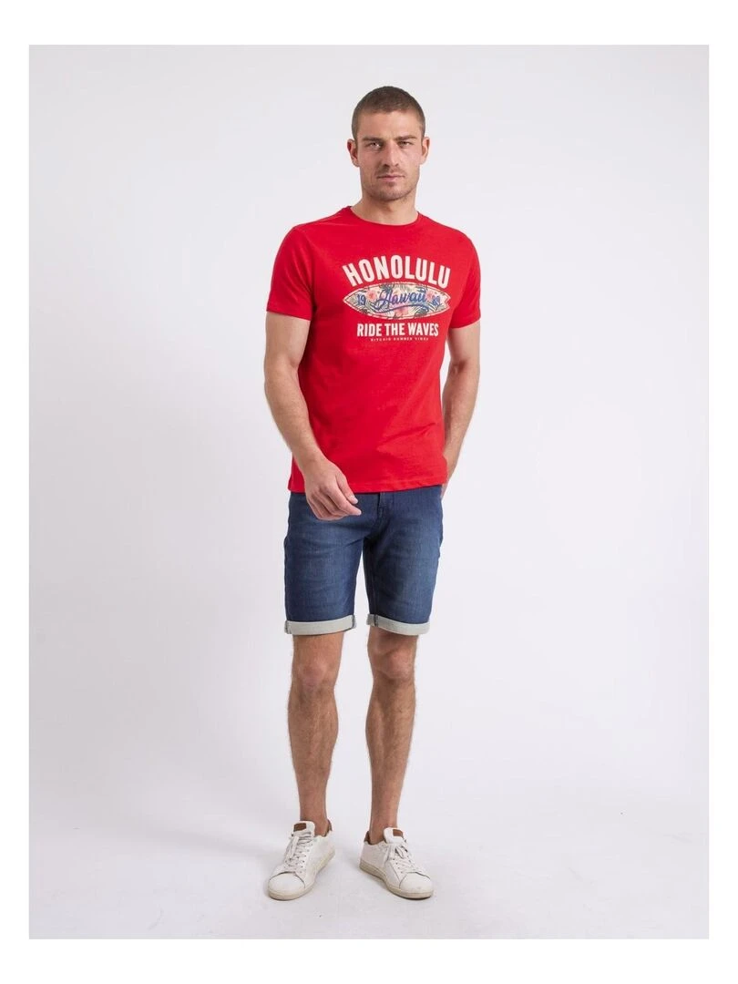 T shirt col rond NIROULIO   Rouge