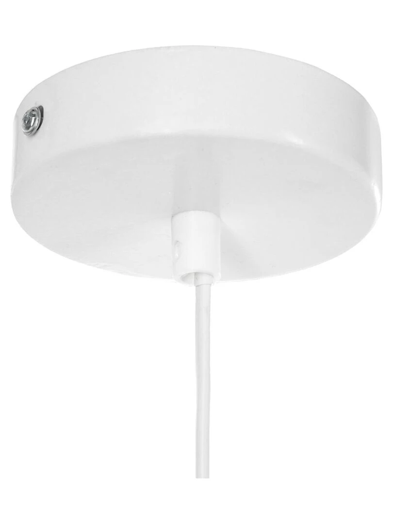 Suspension blanche bois métal Ø32cm Blanc