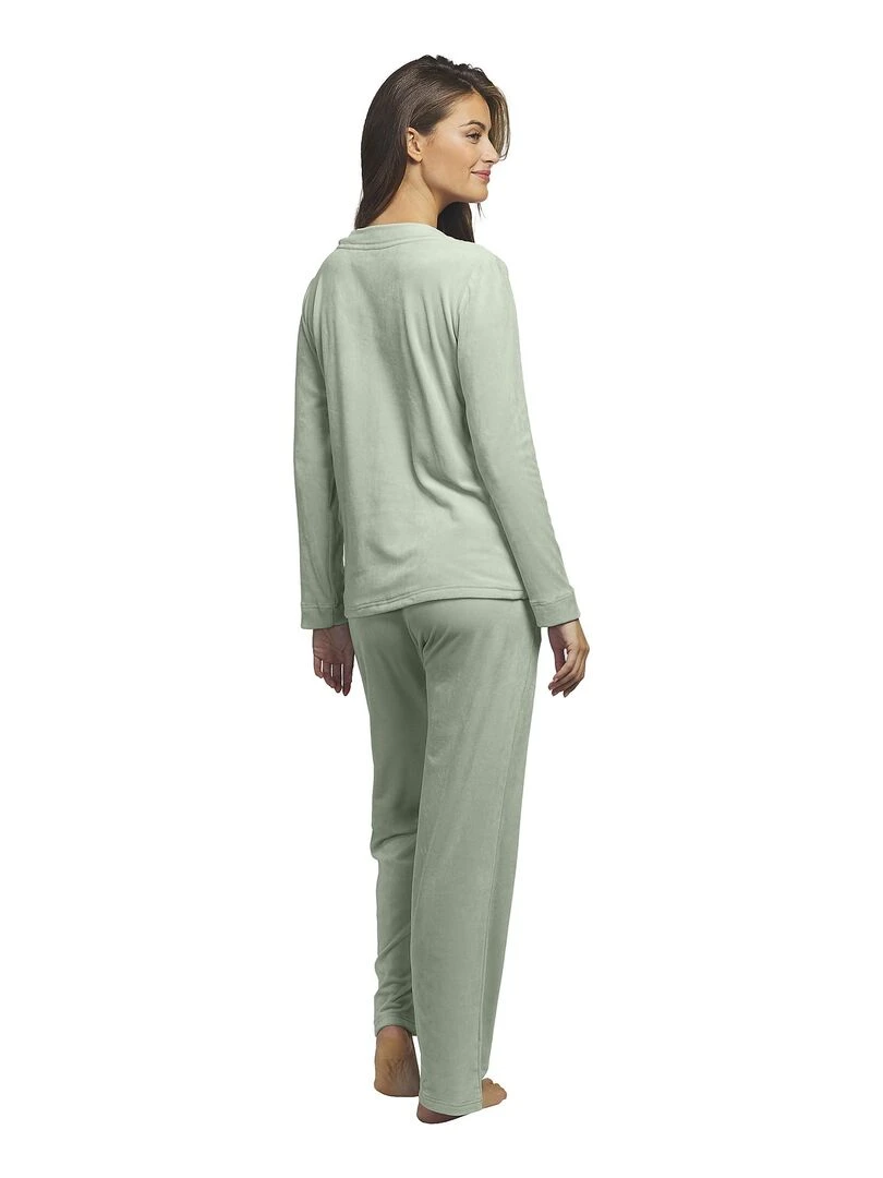 Tenue détente et intérieur pyjama pantalon haut Polar Soft Vert