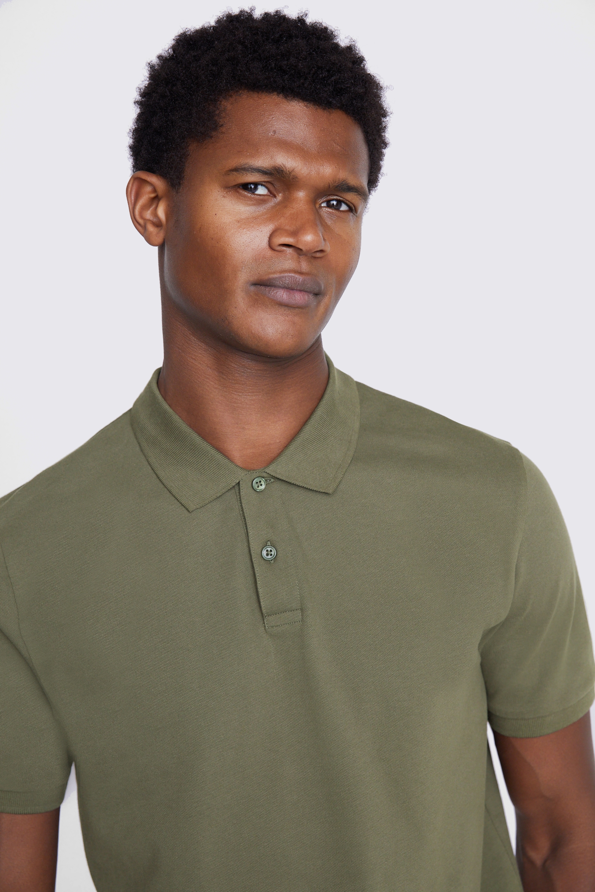 Green Piqué Polo Shirt   Buy Online at Moss