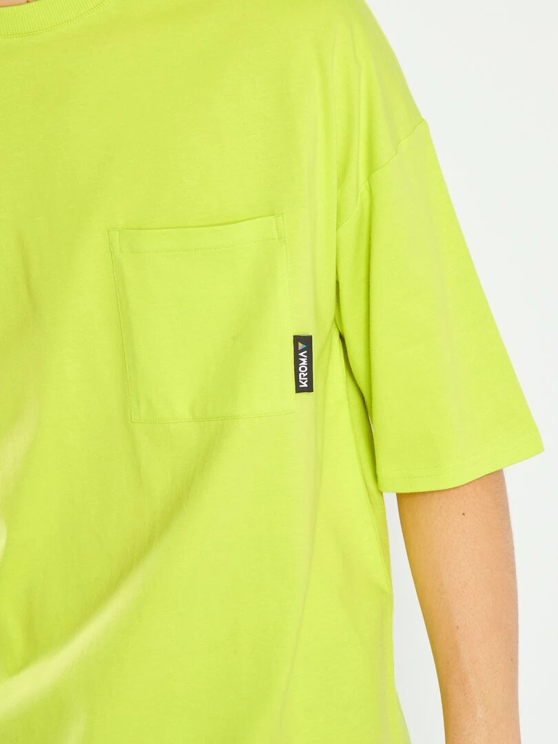 T shirt oversize en jersey   Jaune
