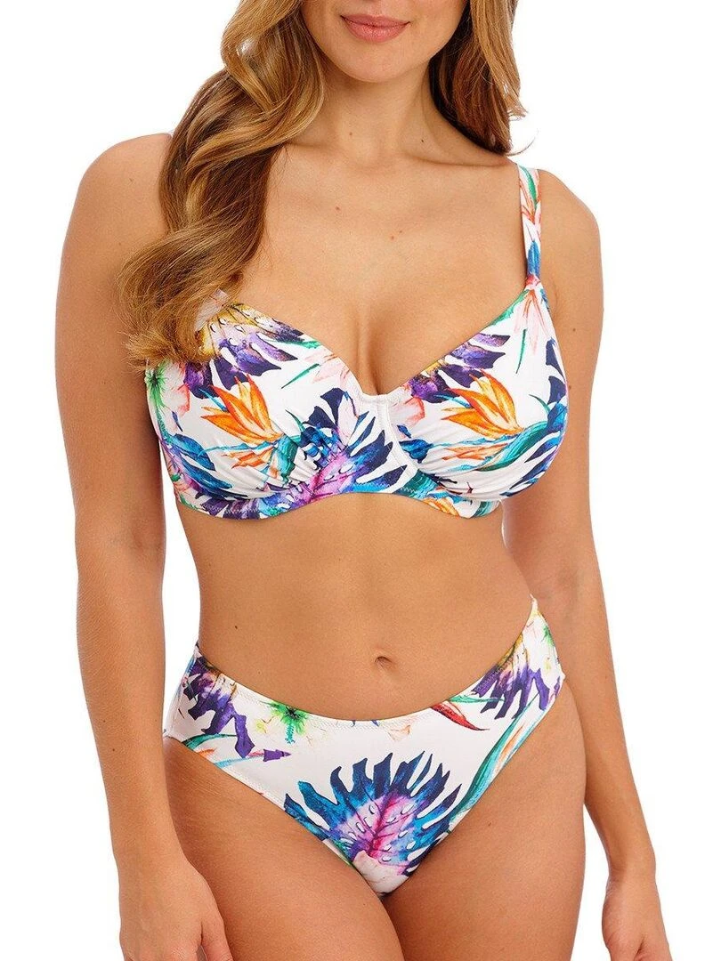 Haut de maillot de bain twisté à armatures Paradiso Blanc