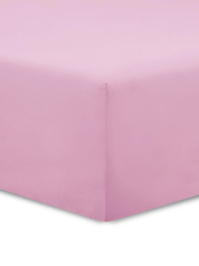 Drap housse uni rose