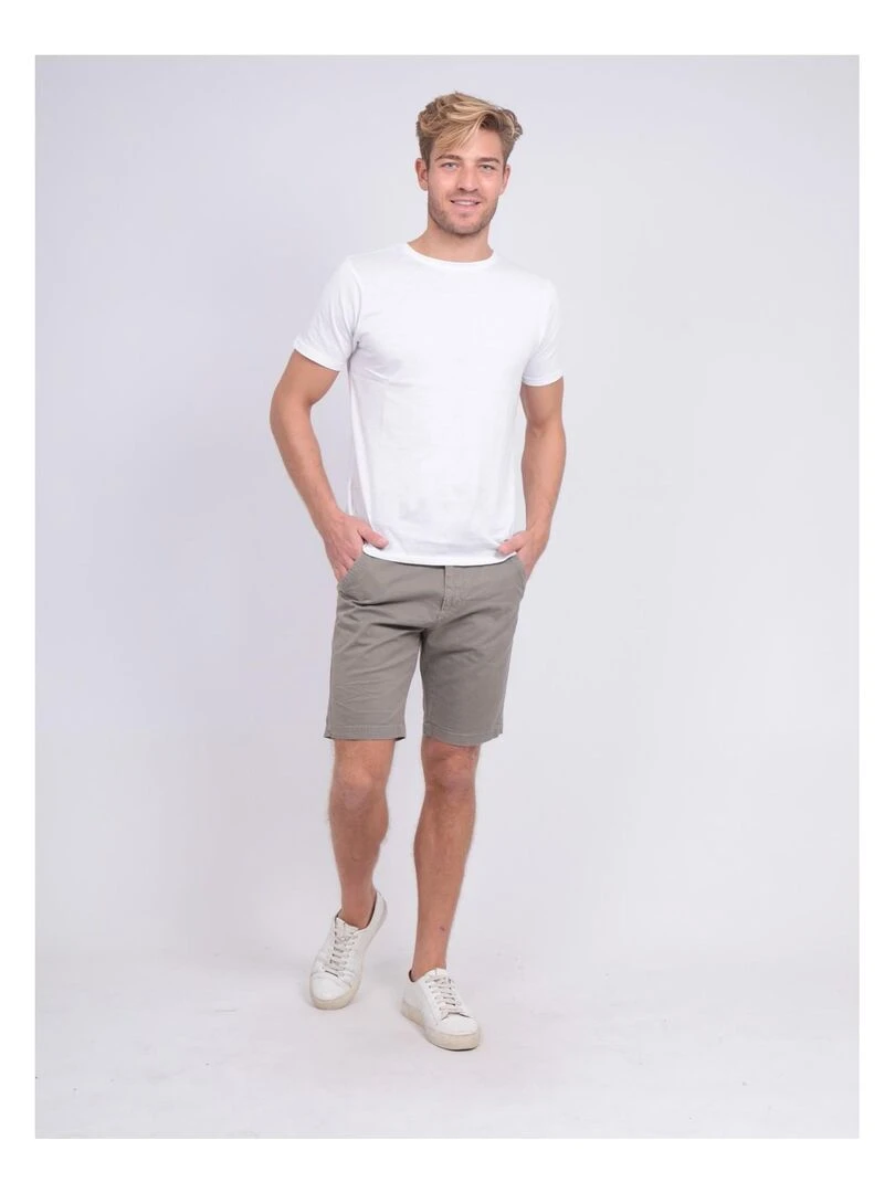 Bermuda chino BIXENTE   Gris clair