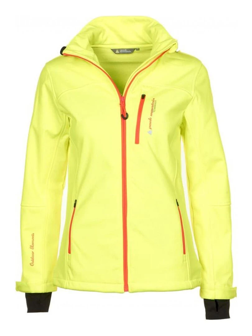 Blouson softshell fille GANNE PEAK MOUNTAIN Jaune