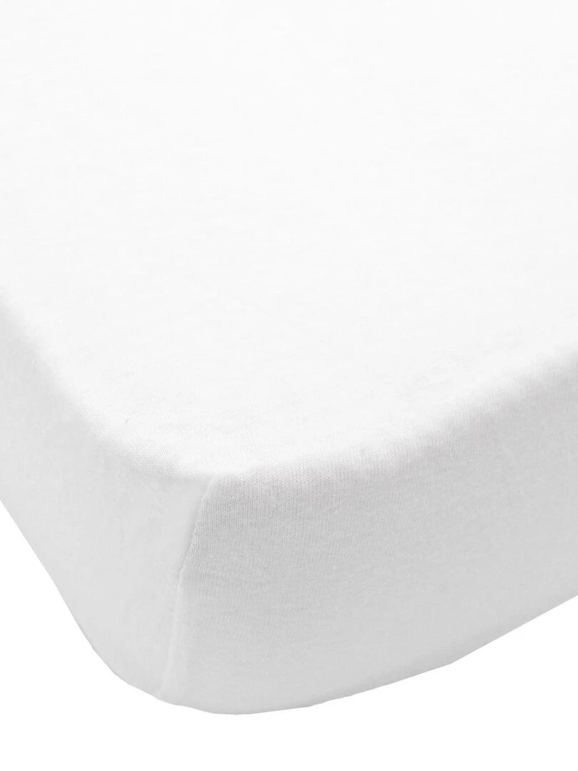 Drap housse bébé 70x140 cm   Blanc