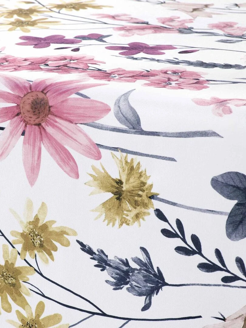 Nappe rectangle en polyester imprimée Blanc