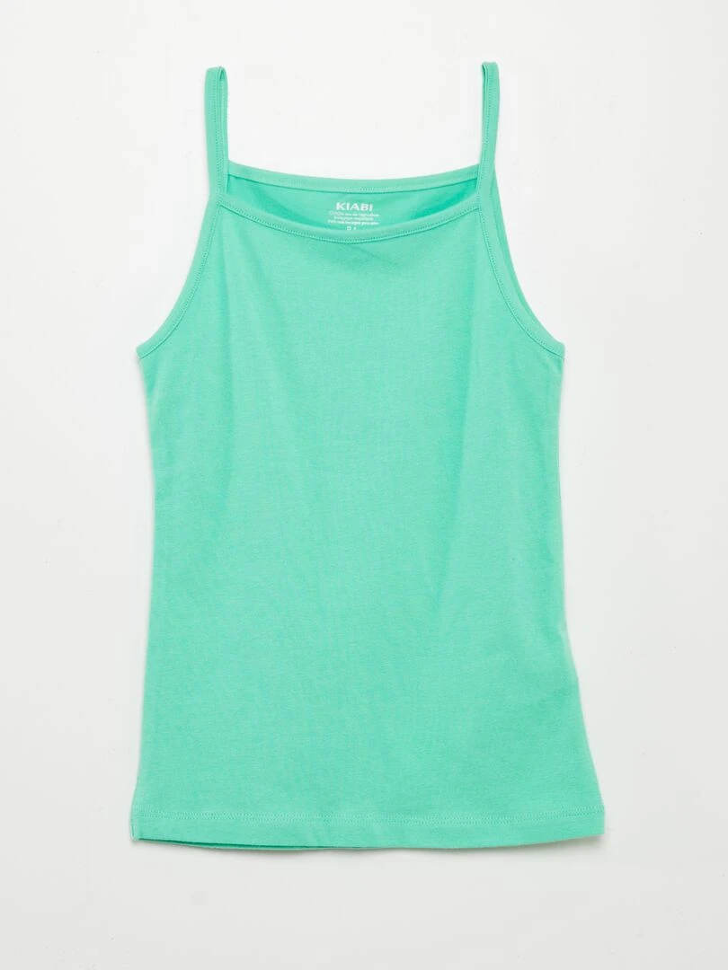 Lot de 2 débardeurs unis   VERT