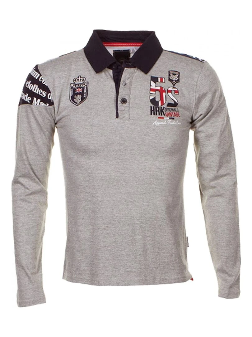 Polo manches longues garçon ECEGULL VENT DU CAP Gris