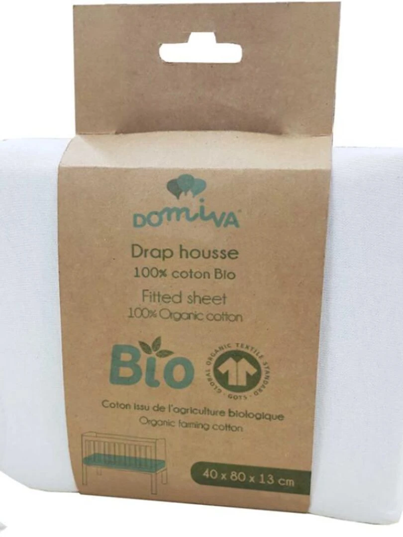 Drap housse bio bébé Blanc