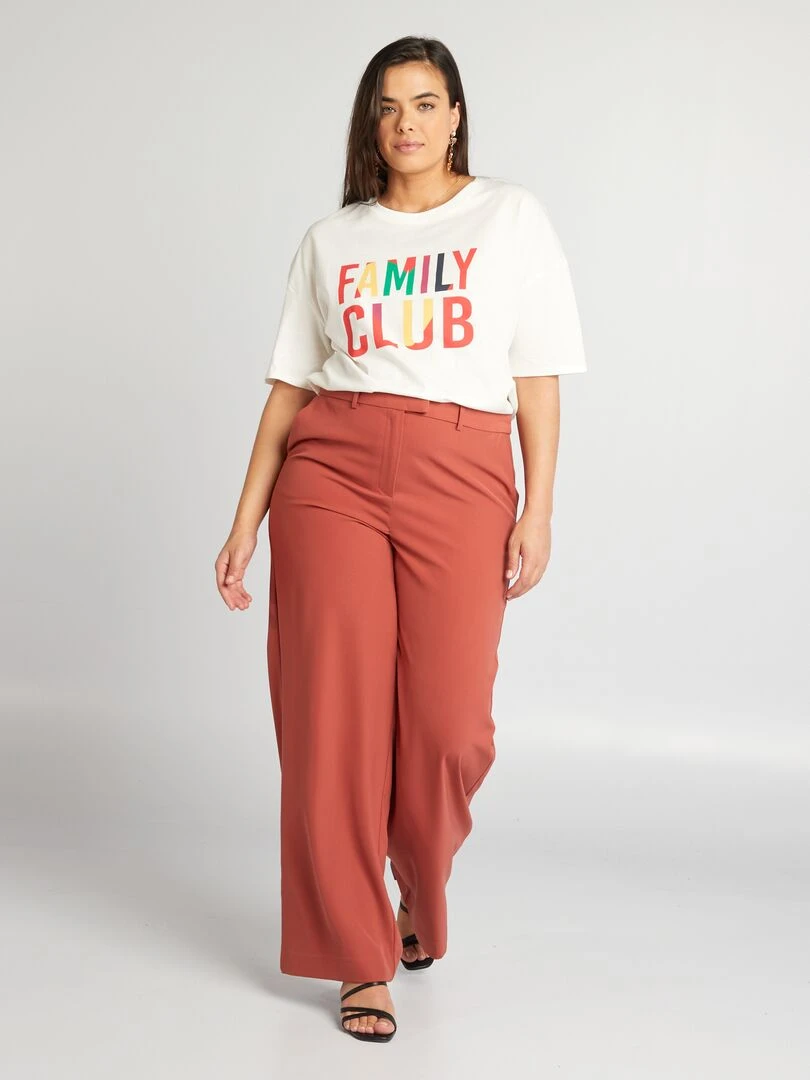 T shirt 'famille' manches courtes Blanc 'family club'