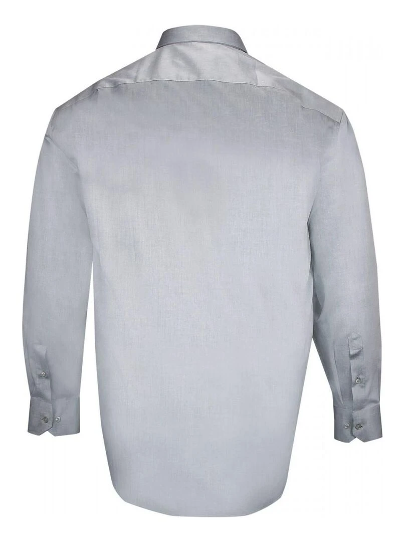 Chemise forte taille unie LISIO   Gris
