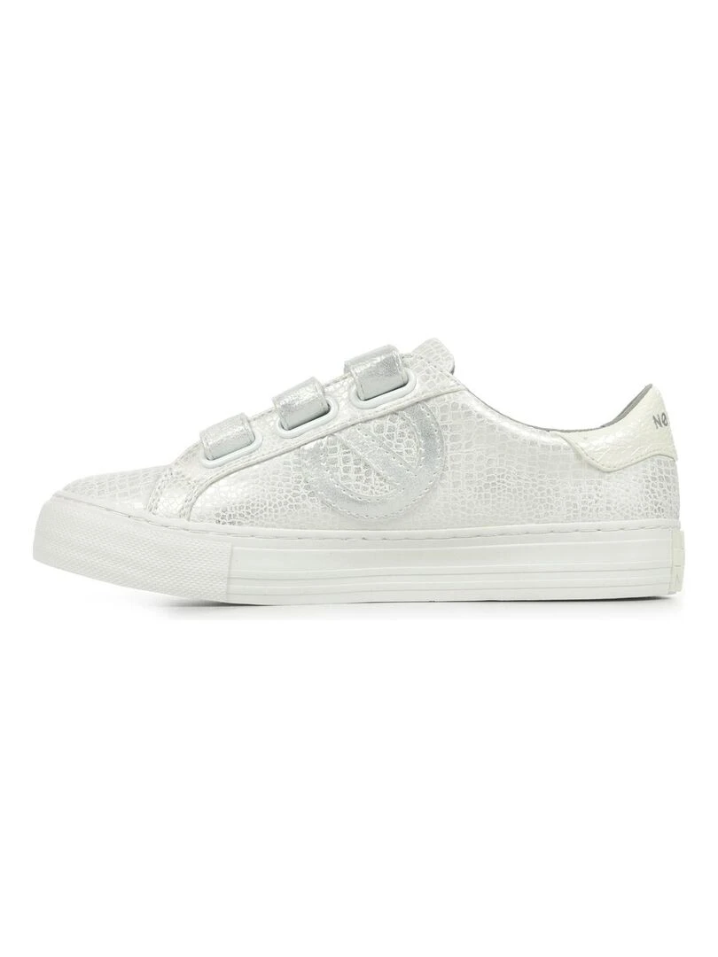 Baskets No Name Arcade Straps Side   Blanc
