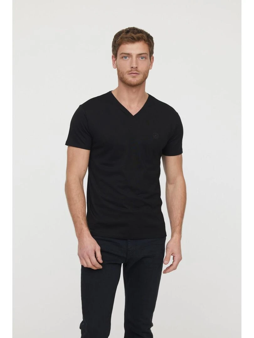 Lee Cooper T Shirt manches courtes coton regular AJESSY Noir
