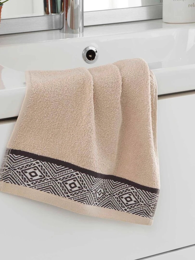 Serviette de toilette invite Collection Ethnic Estebane Jaune