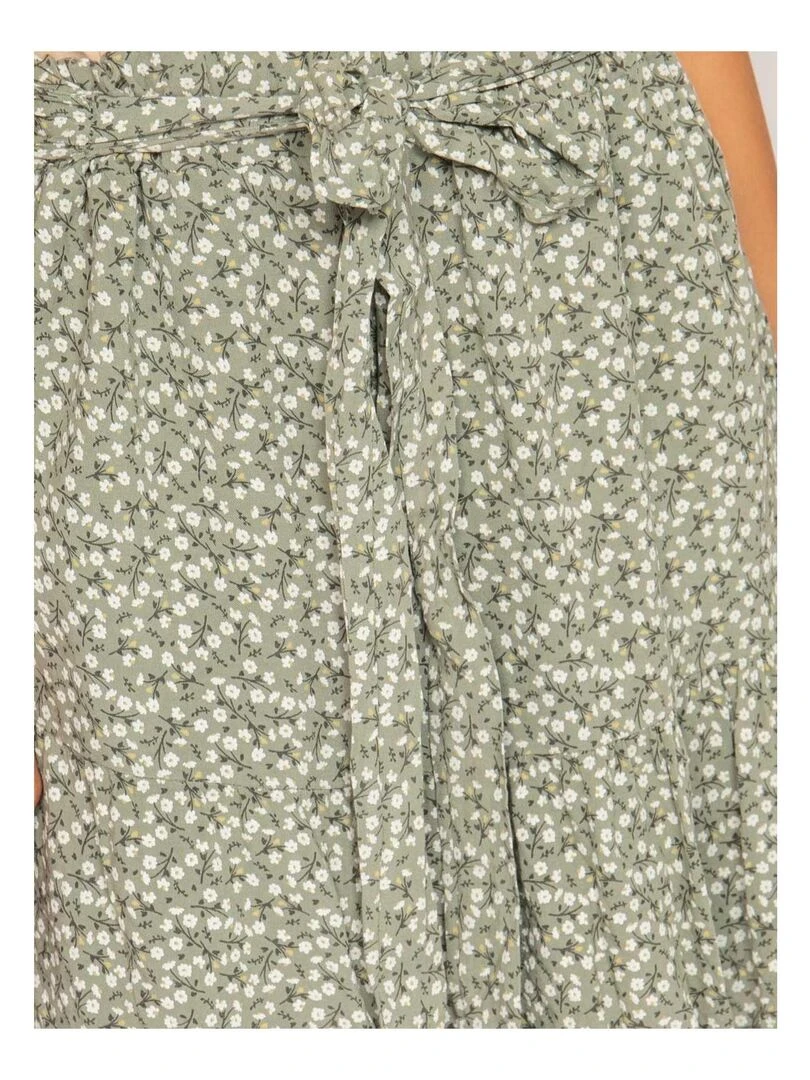 Jupe short motifs XYMESS   Kaki