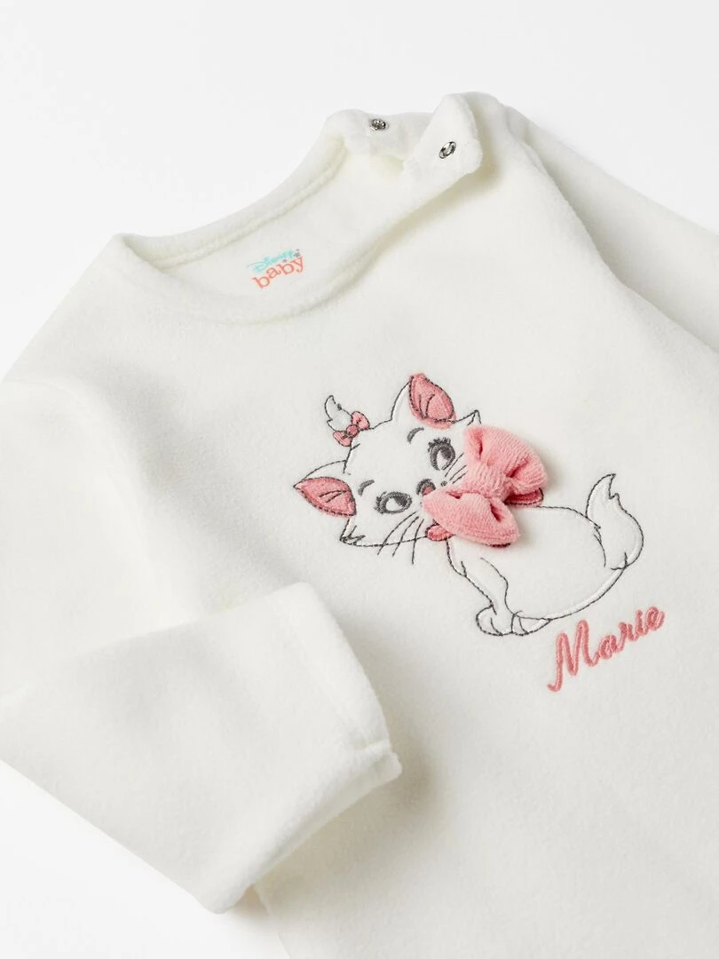 Grenouillère polaire avec nœud pour bébé fille 'Marie'   DISNEY CLASSICS   Blanc