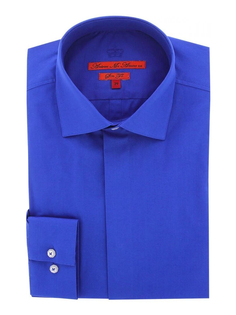 Chemise gorge cachée mode RYAN Bleu