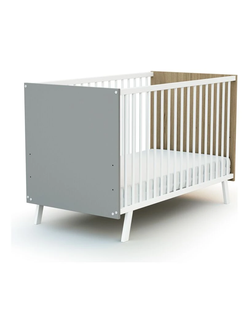 AT4 Lit bébé 60x120 CARNAVAL Marron foncé