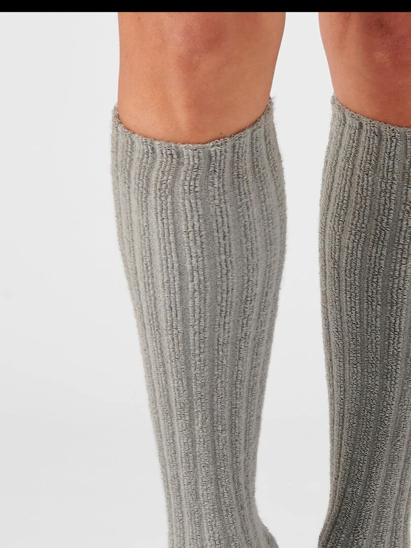 Mi bas à côte bouclette Thermolactyl   Damart   Gris perle